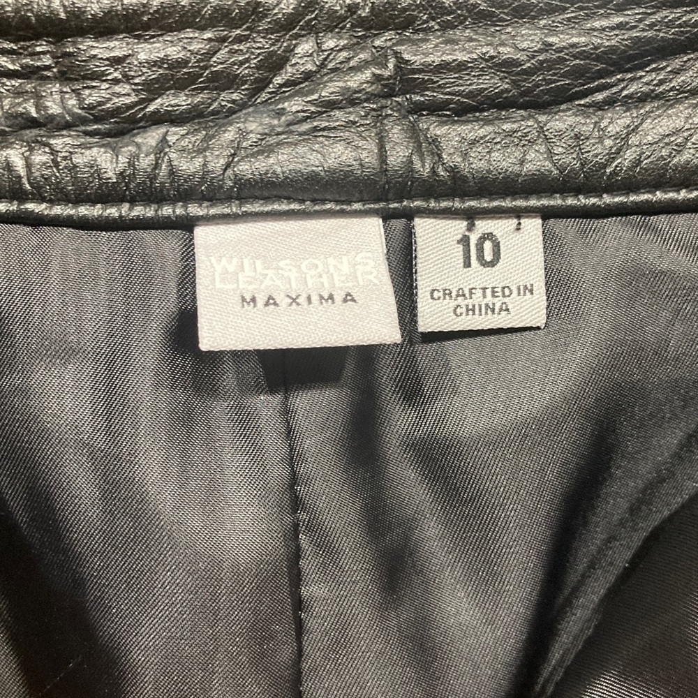 WILSON LEATHER Black Maxima Genuine Leather Moto Biker Pants Fully Lined Sz 10 - Picture 3 of 16